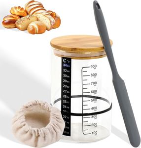 200ml/500ml/900ml Wide Mouth Eco-Friendly Dishwasher Safe Sourdough Starter Jar for <b>Baking</b> Supplies - Product Image 1