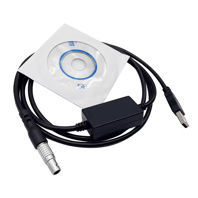 5 PIN+USB Connector USB Data Cable 1.8m Instrument Cable Connect for Total Station Win8 Win10 USB Cable