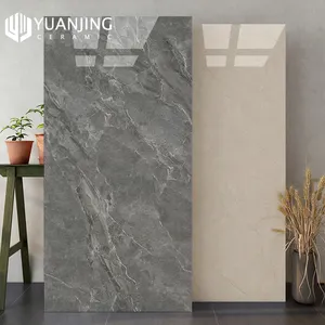 Laje de mármore Foshan para decoração de interiores, azulejos de porcelana de corpo inteiro modernos, grau bege 750x1500mm, mais de 5 anos