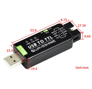 <span class=keywords><strong>Waveshare</strong></span> <span class=keywords><strong>FT232</strong></span> Industrielles UART-Modul - Original FT232RNL USB-zu-TTL Serieller Konverter mit Isolationsschutz - Product Image 2