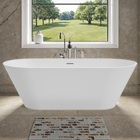Baignoire autoportante moderne en acrylique avec drain – Vente directe fabricant – Design tendance pour salle de bain – DM908-1500T CE/CUPC