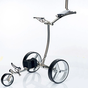 High Performance Stainless Steel Electric <strong>Golf</strong> <strong>Trolley</strong> 24V <strong>Lithium</strong> <strong>Battery</strong> 400W Motor 12km/h Speed 18-Hole Range 30kg Load - Product Image 1