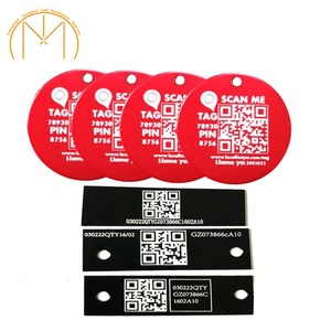Chuyên nghiệp tùy chỉnh đa dạng mã <span class=keywords><strong>QR</strong></span> mã hai chiều số nối tiếp mã liên tục hangtag Dog tag kim loại tên nơi - Product Image 3