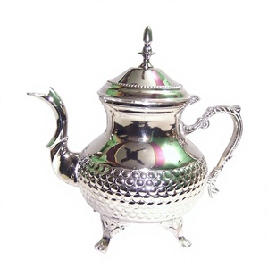 Handcrafted Brass Kettle Dimpled Caviar Pattern <b>Arabic</b> Style Coffee Pot Decorative Display Piece Vintage Look Eco-Friendly - Product Image 1