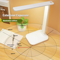 Ventes d'usine prise USB lampe de table LED pliable lampes de livre attentionnées lampe de bureau de lecture à commande tactile pour l'étude des étudiants