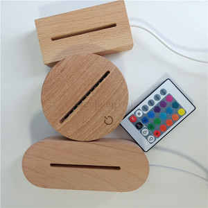 Interruptor táctil que cambia de 7 colores, ilusión 3D, led, acrílico, base de luz led, fábrica de China - Product Image 1