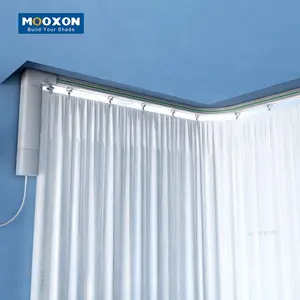 Mooxon tubo de cortina para motor, persianas automáticas com controle por wi-fi, motor elétrico motorizado, para automação de interiores