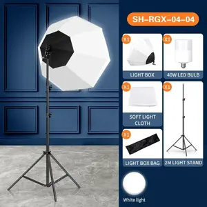 Kit de studio photo trépied évolutif pour <span class=keywords><strong>appareil</strong></span> octogonal de photographie pour la diffusion en direct - Product Image 4