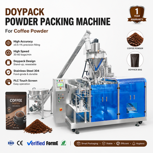 เครื่องบรรจุผงกาแฟแบบมัลติฟังก์ชั่นชนิด Doypack พร้อมระบบชั่งน้ำหนักแบบ Auger Screw และเครื่องซีลถุงบรรจุภัณฑ์สำหรับอาหารผง - Product Image 1