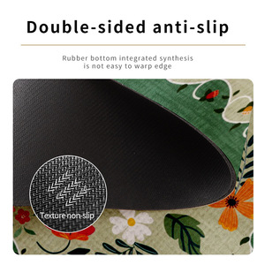 Alfombra de baño floral rectangular de tierra de diatomeas absorbente y antideslizante para baño - Product Image 4