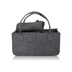 Haute qualité Style minimaliste bois de chauffage sac populaire décoration de la maison paniers en gros à la main feutre panier - Product Image 4