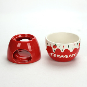 Cross-border wholesale <b>mini</b> cute ceramic tableware, household cheese stove bowls, high-value dessert snacks <b>chocolate</b> stove - Product Image 2