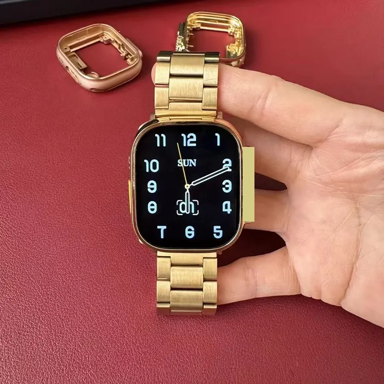 Wholesale Copy ultra Watch H9 Smart watch 49mm Luxury Gold steel Men smartwatch no fade Series 8 ultra smartwatch