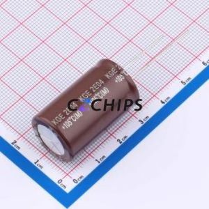 Condensateur électrolytique en aluminium à montage traversant DGE450M107N302S1AA, montage traversant, D18xL30mm 100uF 20% 450V 7.5mm - Product Image 2