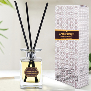 Classic <b>Square</b> Clear Glass Reed Diffuser Rattan Stick Aromatherapy Air Freshener For Home Hotel Decor - Product Image 4