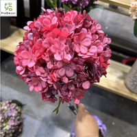 Vente chaude grandes fleurs d'hortensias soie artificielle décorations florales à tige unique pour le mariage à la maison