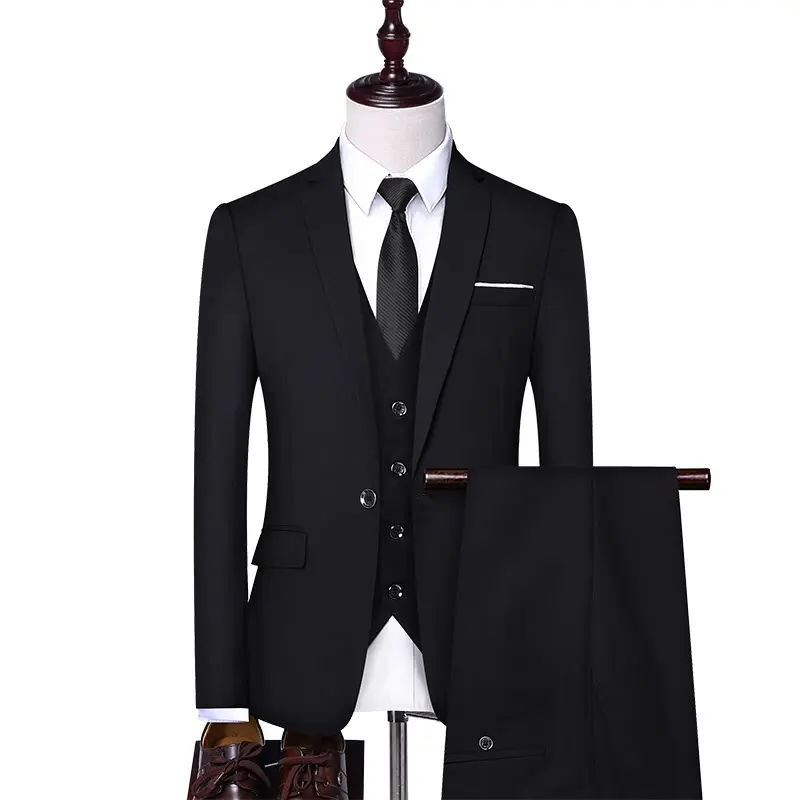 New Pattern Fashion Leisure Suit Men's Outfit Three Pieces Of Business Suit