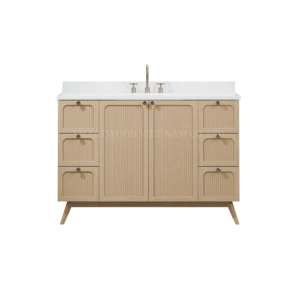 โต๊ะเครื่องแป้งในห้องน้ำขนาด48นิ้วพร้อมอ่างล้างหน้าเดี่ยว - Product Image 4