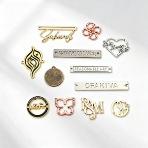 Own Design Custom Metal Brand Tags Engraved Metal <b>Name</b> Plates Private Sewable <b>Labels</b> for Apparel & Handbags - Product Image 3