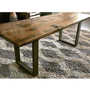 Gambe In Metallo di Caffè Ferro Pieghevole Da Pranzo Regolabile Per Le Tabelle Staffe In Acciaio Ufficio Nero Da Pranzo In Acciaio Industriale Gamba del Tavolo - Product Image 3