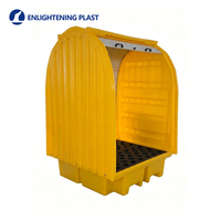 Palette anti-déversement extérieure en PEHD pour IBC avec plateau amovible et entrée à 4 voies pour le stockage de conteneurs chimiques