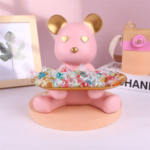 도매 기능 저장 폭력적인 곰 열쇠 저장 상자 문 입구 거실 보석 쟁반 수지 동상 폭력적인 곰 쟁반 - Product Image 3