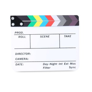 JingYing <span class=keywords><strong>de</strong></span> alta calidad al por mayor coloridos director acrílico película clapper Junta para la película regalo decorar - Product Image 2