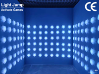 Lampes murales LED interactives à détection de mouvement avec structure en alliage d'aluminium pour salles de sport et salles de jeux