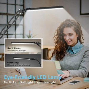 Lámpara de mesita de noche con luz táctil LED inteligente moderna brazo Flexible beso moda TL002 para dormitorio cuerpo de aluminio fuente de alimentación CC - Product Image 4