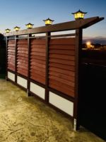 Clôture de balcon DIY en métal à lames profilées, 50 panneaux, persiennes de ferme, en aluminium thermolaqué, pour l'intimité, taille personnalisée 800-2000mm