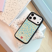 Coque de téléphone rigide en PC à imprimé léopard rétro pour 17 Pro, protection antichoc personnalisée élégante