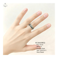 Bagues en acier inoxydable mélangées aléatoirement, bagues tendance pour adolescents unisexes, bagues en cluster, bijoux cadeau, plusieurs tailles, à porter la nuit