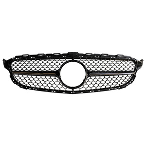 Grille de pare-chocs avant en plastique ABS Mercedes-Benz Classe C W205 motif ciel étoilé, pièce de mise à niveau 2015-2020 - Product Image 2