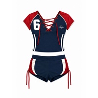 Anjie – Ensemble Crop Top et Short en Jersey à Lacets Personnalisé avec Logo, OEM, ODM, Marque Privée, OEKO-TEX, GRS – Fabricant pour Journées de Match Féminines