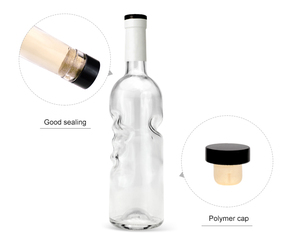 Botella de vino tinto de mano de Ángel de 750ml al por mayor botella de copa de vino de decoración creativa con corcho para champán - Product Image 5