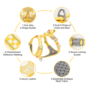 Harnais Réfléchissant Réglable pour <span class=keywords><strong>Chien</strong></span>, Nouveau Design, Durable, Respirant, en Polyester, Anti-Évasion, pour Chiens de Petite à Grande Taille - Product Image 2