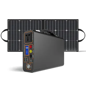 Cargador de batería todo en uno con panel para la UE, generador Solar de respaldo de 200W para Camping