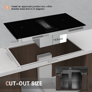 H-one - Placa de Inducción de Alta Gama de 7400W con Ventilación de 36 Pulgadas, Electrodoméstico de Cocina con Control Inteligente TFT y Wifi, Venta Directa de Fábrica - Product Image 6