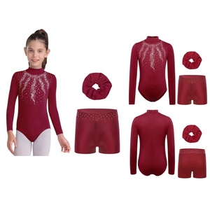 <span class=keywords><strong>Tenue</strong></span> <span class=keywords><strong>de</strong></span> danse pour filles : justaucorps avec short et bandeau pour la <span class=keywords><strong>gymnastique</strong></span>, le patinage artistique et les spectacles sur scène - Product Image 4