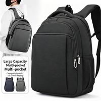 Sac à dos professionnel en nylon durable multi-poches, sac polyvalent pour étudiant, sacoche pour ordinateur portable, sac de voyage d'affaires et de loisirs
