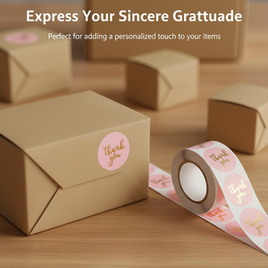 Etiquetas Personalizadas Ecológicas de Papel PLA de Grado Alimenticio, Fáciles de Retirar, con Impresión en Lámina Dorada para Bolsas de Comida Rápida (Diámetro Central) 1 pulgada - Product Image 5