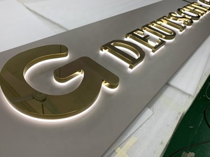 Letras <span class=keywords><strong>de</strong></span> Canal Invertidas con Panel Trasero con Recubrimiento en Polvo |   Efecto Halo LED para Fachadas <span class=keywords><strong>de</strong></span> Edificios - Product Image 4