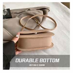 Fashion PU Leather Saddle Bag Casual Flap Crossbody Shoulder <b>Handbag</b> for Women - Product Image 4