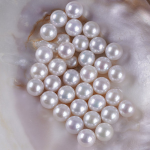 Perlas Sueltas Naturales de Agua Dulce en Forma de Botón, 8-9 mm, Perfectamente Redondas, Partículas de Luz Intensa, Perlas Naturales de Alta Calidad - Product Image 1