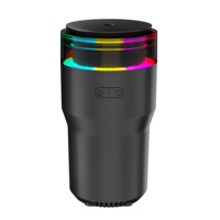 Diffuseur d'Humidificateurs de Parfum de Voiture Intelligent à Ultrasons à Brume Fraîche Portable de 80mL, Alimenté par USB, Diffuseur d'Huiles Essentielles