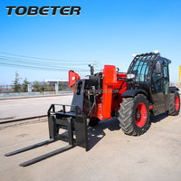 Chariot télescopique 5 tonnes, hauteur de levage 10m, diesel, 4 roues motrices, certifié CE, Euro 5, 5000kg, pour usage industriel et construction, télescopique.