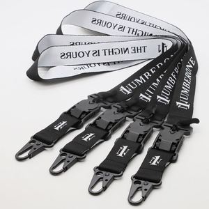High Quality Custom Jacquard Weave Keychain <b>Lanyards</b> Woven Neck Strap Quick Release Buckle Heavy Duty <b>Lanyard</b> - Product Image 1
