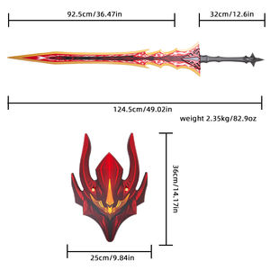 Épée de Yegritte Sanglante de <span class=keywords><strong>Solo</strong></span> <span class=keywords><strong>Leveling</strong></span> de 49 pouces, en métal, non affûtée, accessoire de cosplay, cadeau de collection - Product Image 6