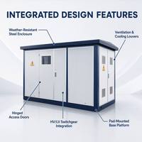 Subestación Compacta Prefabricada Wanbo-276 de 500 kVA y 10 kV con Transformador, RMU y Panel de Baja Tensión