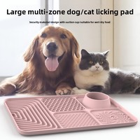 Tapis de léchage en silicone personnalisable pour animaux de compagnie, directement de l'usine, plateau d'alimentation lente antidérapant avec ventouses, anti-déversement et anti-étouffement pour chiens
